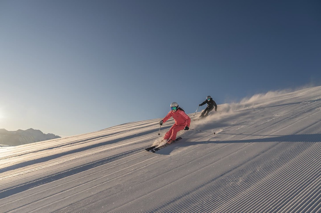Carven auf perfekt präparierten Pisten im Snow Space Salzburg